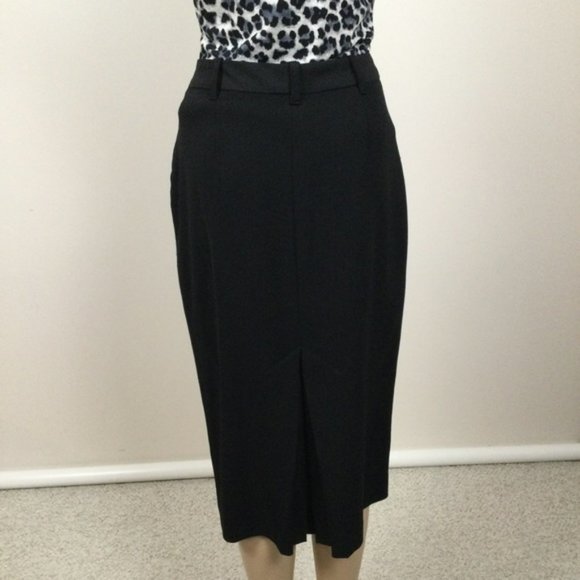 👛 (ANY 2/$50) ANNETTE GORTZ Black Partially Lined  Pencil Skirt - Picture 3 of 10